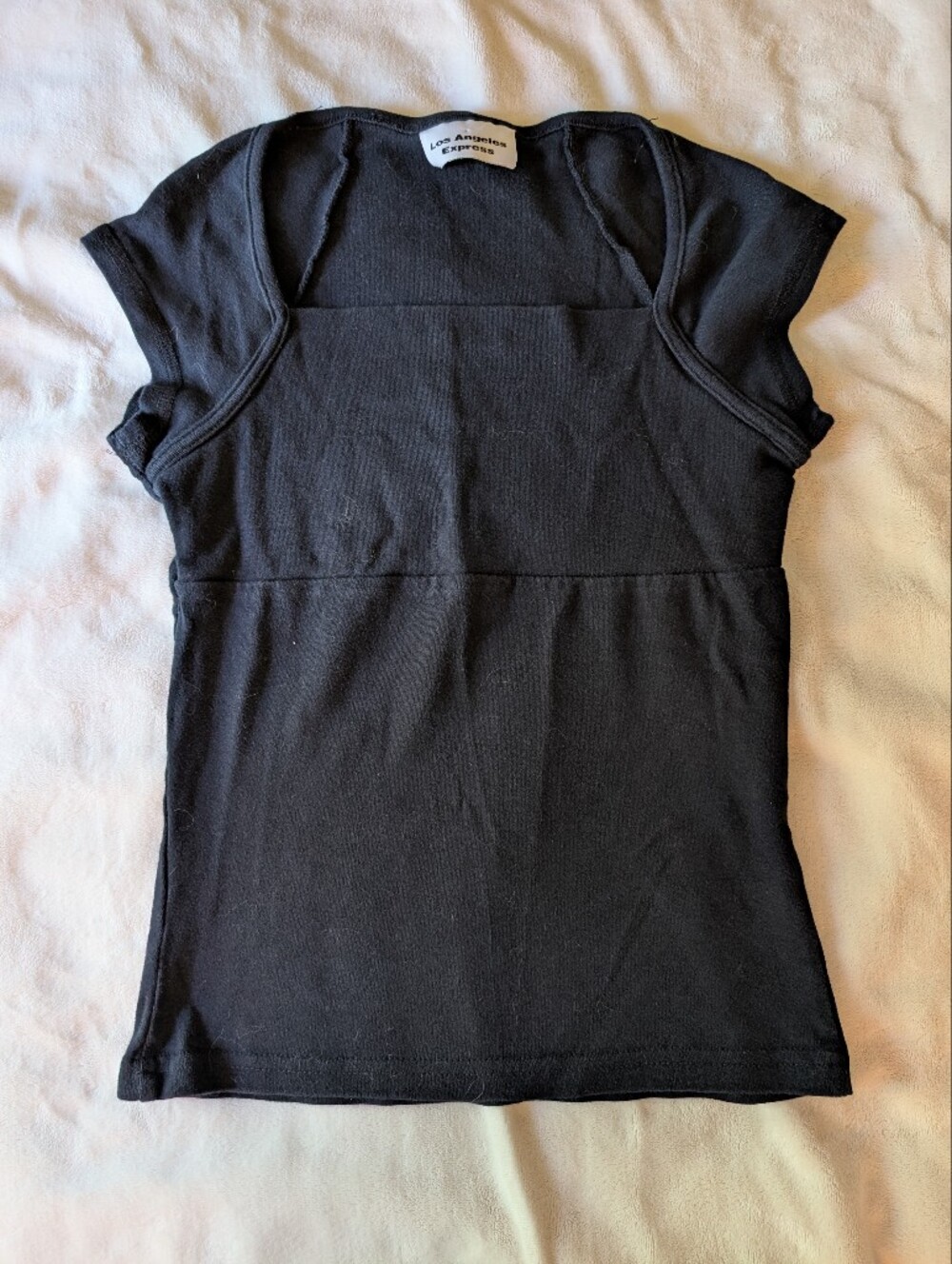 Los Angeles Express Square Neck Black Shirt